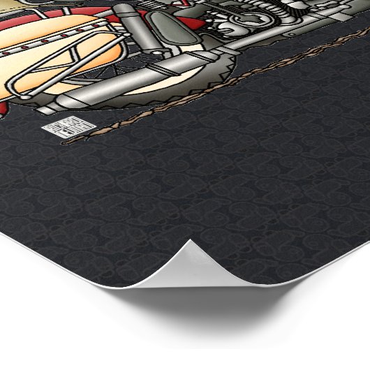 Cute Motorcycle ポスター (角)