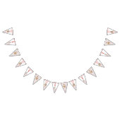 Cute Mouse and Cupcake Personalized Birthday バンティングフラッグ (全)