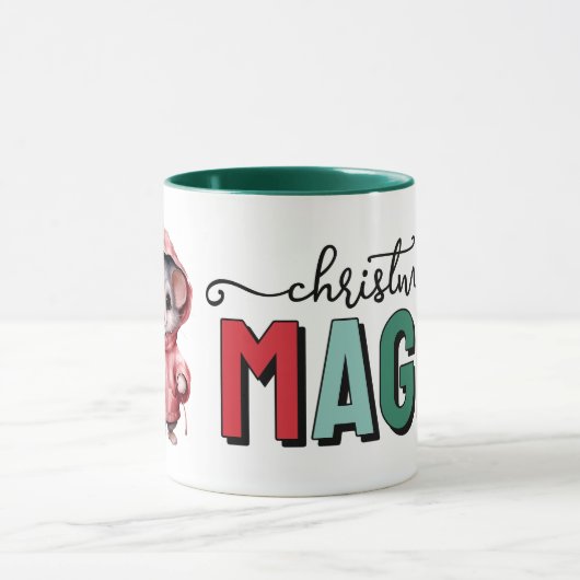 Cute mouse christmas magic マグカップ (中央)