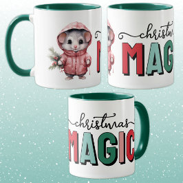 Cute mouse christmas magic マグカップ