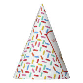 Cute Mouse, Cupcakes and Sprinkles Birthday パーティーハット (左)