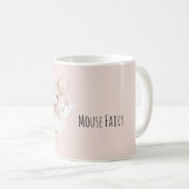 Cute Mouse Fairy Pink Wings コーヒーマグカップ (正面右)