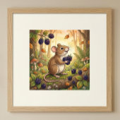 Cute Mouse Forest Animals Nursery Poster ポスター