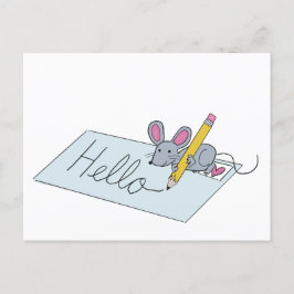 Cute mouse greeting postcard シーズンポストカード
