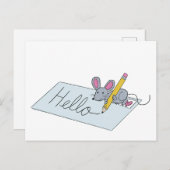 Cute mouse greeting postcard シーズンポストカード (正面/裏面)