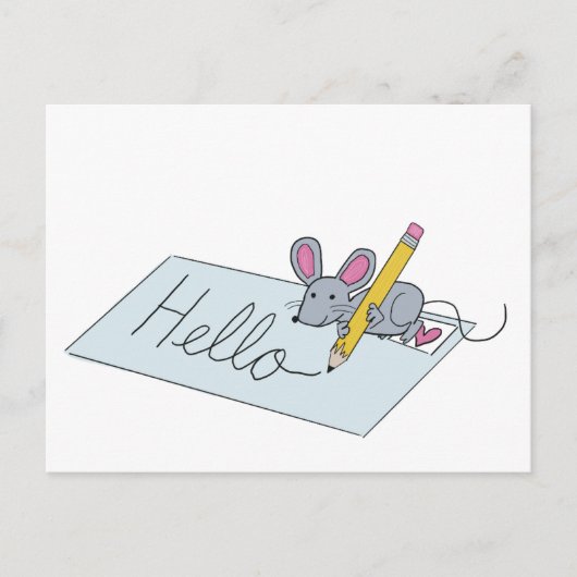 Cute mouse greeting postcard シーズンポストカード (正面)
