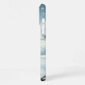 Cute Mouse in Preppy Winter Attire and Hat iPhoneケース (左側面)