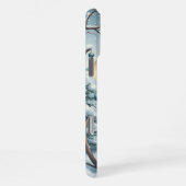 Cute Mouse in Preppy Winter Attire and Hat iPhoneケース (右側面)