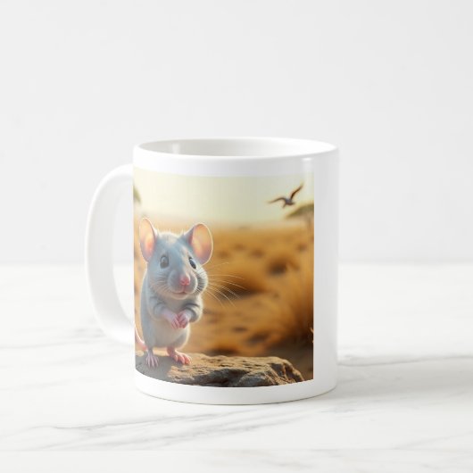 Cute Mouse Mug – Adorable Ceramic Coffee Cup  コーヒーマグカップ (正面左)