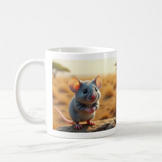Cute Mouse Mug – Adorable Ceramic Coffee Cup  コーヒーマグカップ (左)