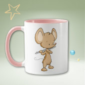 Cute Mouse Musician Flutist Personalized マグカップ
