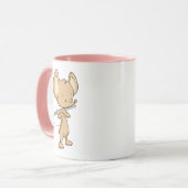 Cute Mouse Musician Flutist Personalized マグカップ (正面左)