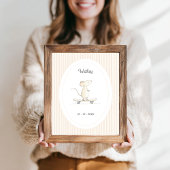 Cute Mouse Nursery Name Date Poster ポスター