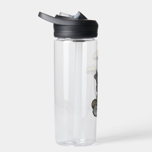 Cute Mouse Standing on Rocks, with Mushrooms ウォーターボトル (右面)