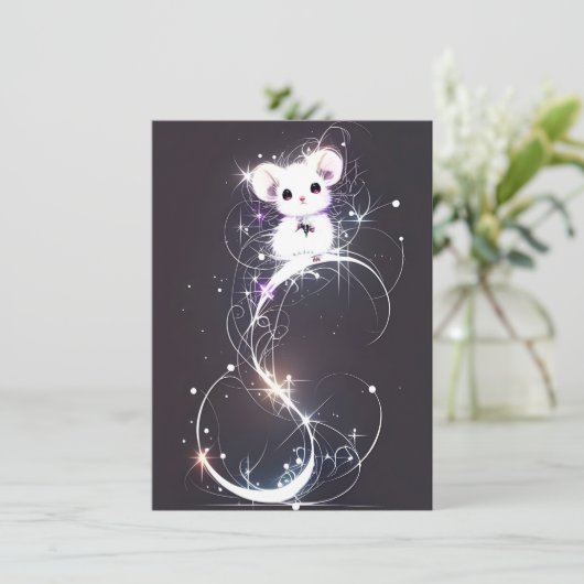 Cute Mouse Unique Christmas Cards シーズンカード (スタンド正面)