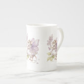 cute mouse with butterfly wings ボーンチャイナマグカップ (正面右)