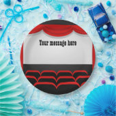 Cute Movie Theameをテーマにしたメッセージの追加パーティー ペーパープレート (パーティー)