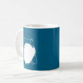 Cute Mpy Frog Japanese Ink - Traditional Art Humor コーヒーマグカップ (正面左)