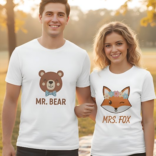 Cute Mr. Bear Men's Matching Couple  Tシャツ