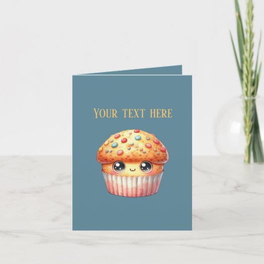 Cute muffin lovers Bakery vendors customizable カード (正面)