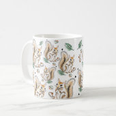 Cute mug with adorable squirrels pattern コーヒーマグカップ (正面左)