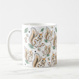 Cute mug with adorable squirrels pattern コーヒーマグカップ