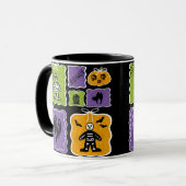 Cute Mummy and Skeleton Halloween  マグカップ (正面左)