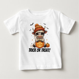 Cute Mummy Highland Cow Kids Halloween T-shirt ベビーTシャツ