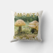 Cute mushroom, Amanita muscaria, Forest クッション (裏面)