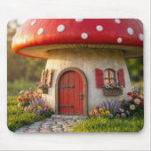 Cute Mushroom Cottage マウスパッド (正面)