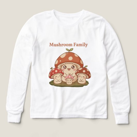 Cute Mushroom Family | Kawaii Cottagecore  (デザイン正面)
