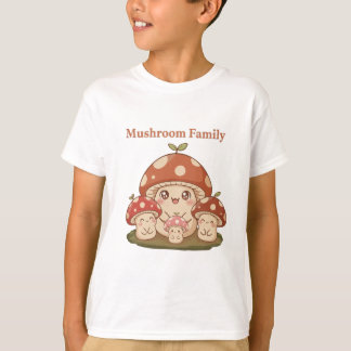 Cute Mushroom Family | Kawaii Cottagecore  Tシャツ