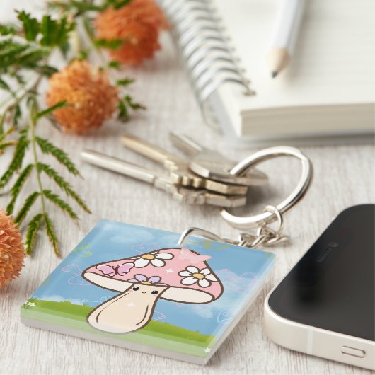 Cute Mushroom Keychain キーホルダー (正面右)