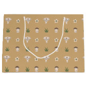 Cute Mushroom Pattern Large Gift Bag ラージペーパーバッグ (正面)