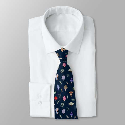 Cute Mushroom Pattern Modern Trendy Style Neck Tie ネクタイ (タイ)
