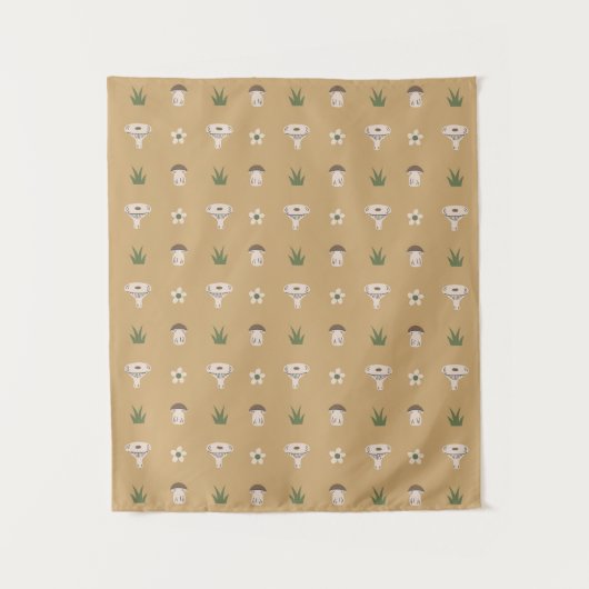 Cute Mushroom Pattern Tapestry タペストリー (正面)