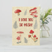  Cute Mushroom Pun I Love You So Mush シーズンカード (スタンド正面)