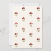 Cute Mushroom Watercolor Baby Shower Invitation 招待状 (裏面)