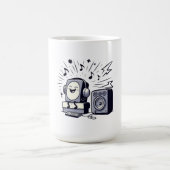 Cute Music Lover – Fun Cartoon Coffee Mug コーヒーマグカップ (中央)