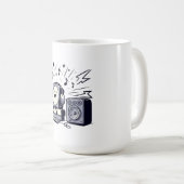 Cute Music Lover – Fun Cartoon Coffee Mug コーヒーマグカップ (正面右)
