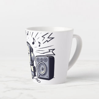 Cute Music Lover – Fun Cartoon Coffee Mug 01 カフェラテマグ