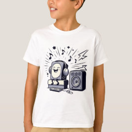 Cute Music Lover – Fun Cartoon Kids T-Shirt Tシャツ