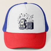 Cute Music Lover – Fun Cartoon Music Cap 01 キャップ (正面)