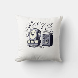 Cute Music Lover – Fun Cartoon Music Pillow クッション