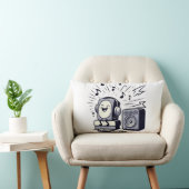 Cute Music Lover – Fun Cartoon Music Pillow 02 ランバークッション (椅子)