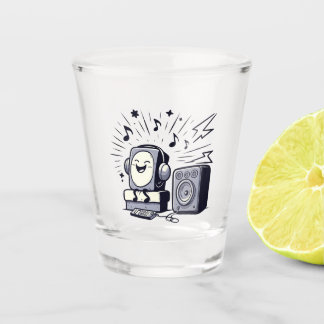 Cute Music Lover – Fun Cartoon Music Tumbler ショットグラス