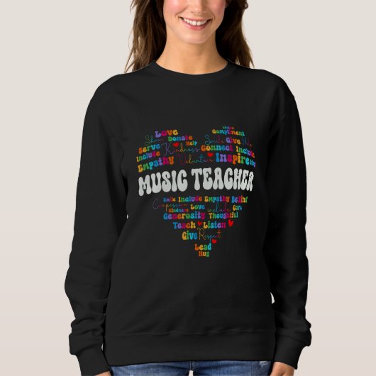Cute Music Teacher Appreciation Week back to schoo スウェットシャツ (正面)