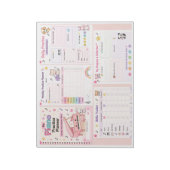 Cute Music-Themed Fridge Organization Planner ノートパッド (回転)