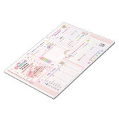 Cute Music-Themed Fridge Organization Planner ノートパッド (アングル)