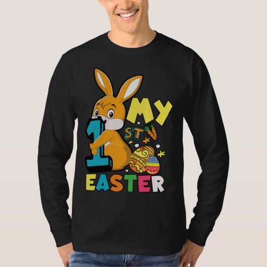 Cute My First Easter Day Egg Hunt Boys Girls Kids  Tシャツ (正面)